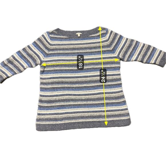 Talbots Women's Pullover Sweater Striped Size Medium - Picture 3 of 6
